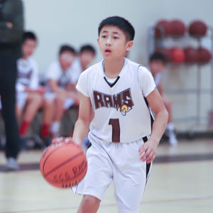 Kid Playing Basketball