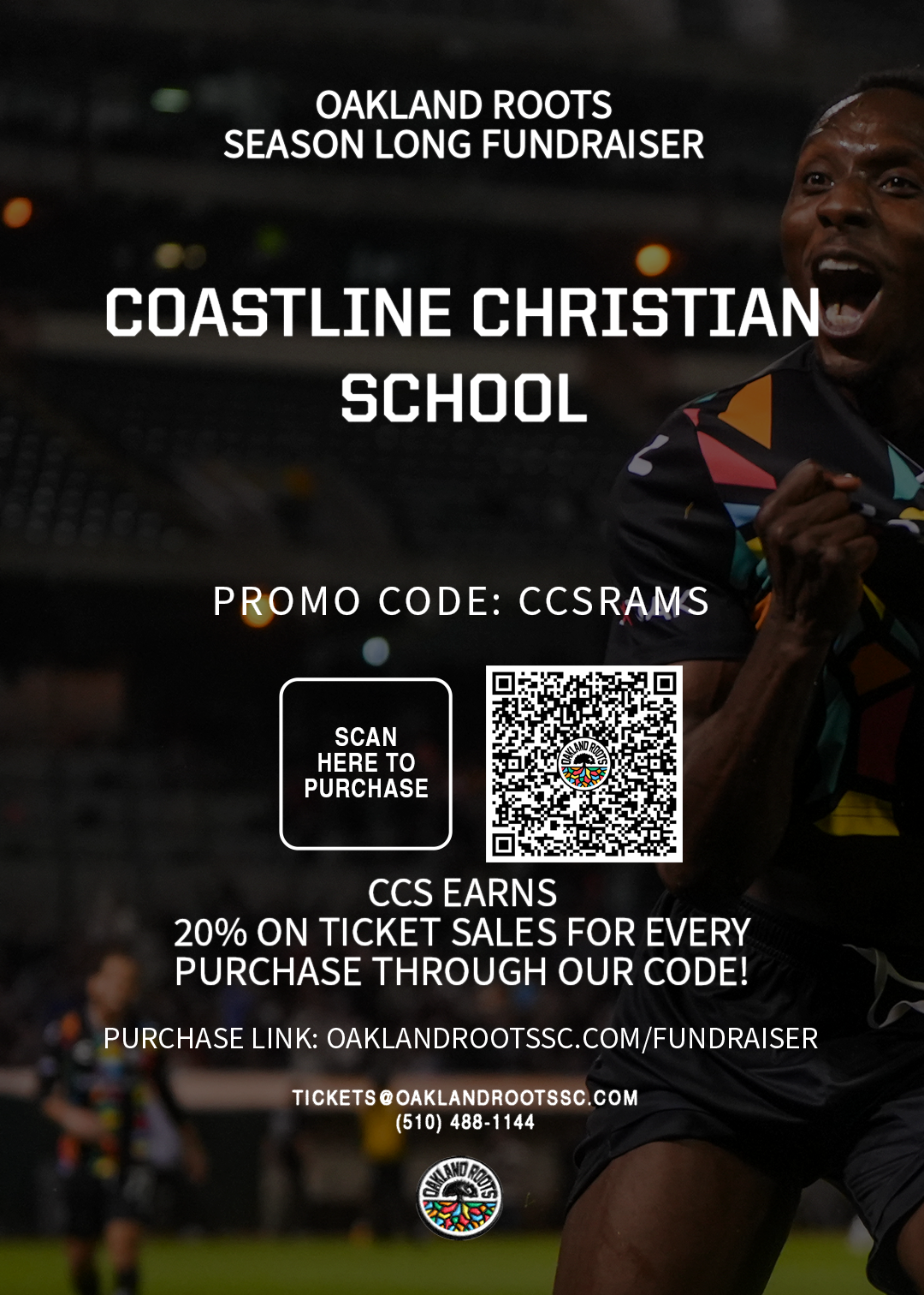 QR code for Oakland Roots Fundraiser