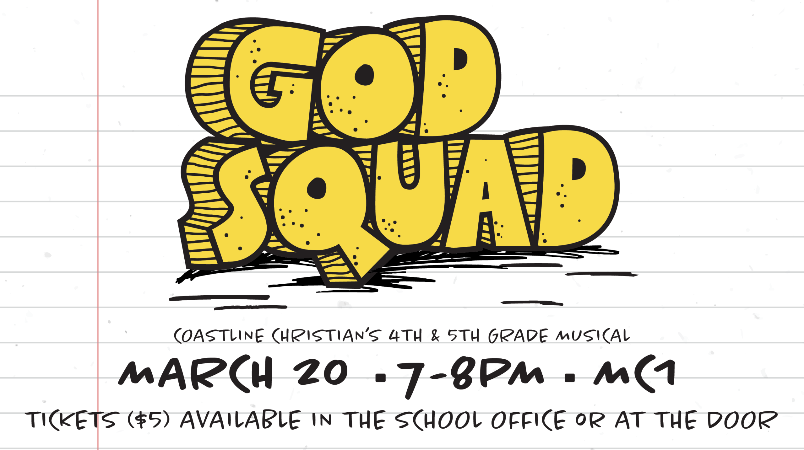 God Squad on notebook paper